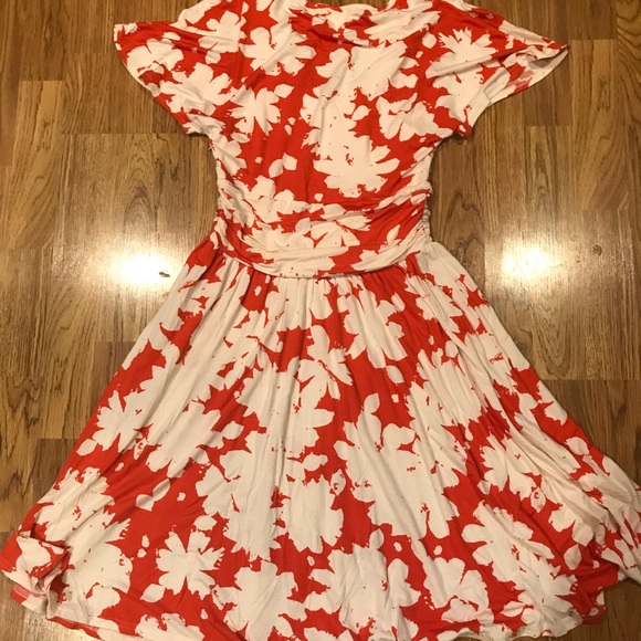 Anthropologie Maeve orange floral dress - Picture 4 of 4